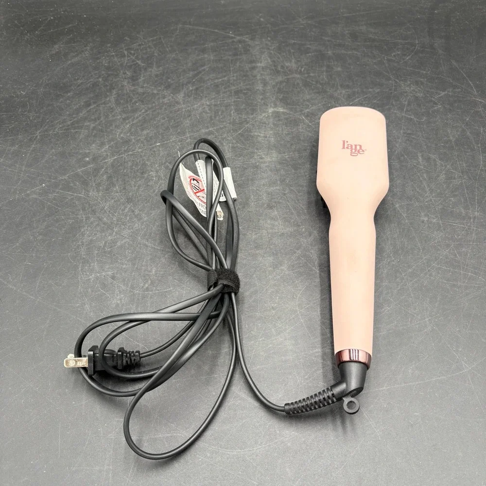 L'ange Le Vite Hair Straightening Brush Blush Pink Ceramic Heated Smoothing Tool